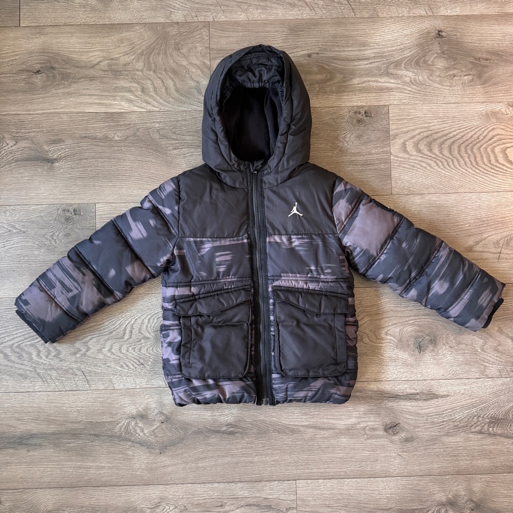 Jordan Air Black and Gray Puffer Jacket